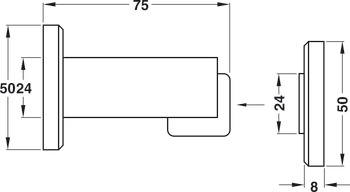 Türfeststeller, magnetisch, Haftkraft 4 kg