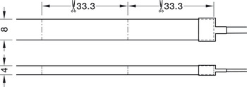 LED-Band im Silikonschlauch, LED 1163 24 V 2-pol. (monochrom), für Nut 4 x 8 mm, 180 LEDs/m, 9,6 W/m, IP44