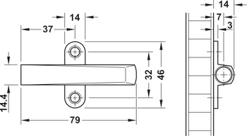 Adapterplatte, für Druckschnäpper