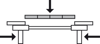 Kugelführung, für 1–4 Einlageplatten, für Zargen- und Kulissentische