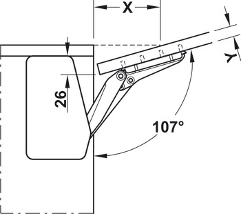 Hochklappbeschlag, Free flap 1.7