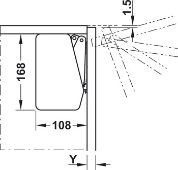 Hochklappbeschlag, Free flap 1.7