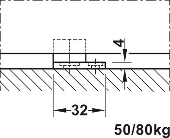 Schiebetürbeschlag, 50A / 80A / 120A