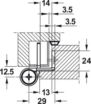 Objekttüren, Stoschek STX 16 057, Größe 160 mm, Türüberschlag 13 mm, mit Stiftsicherung